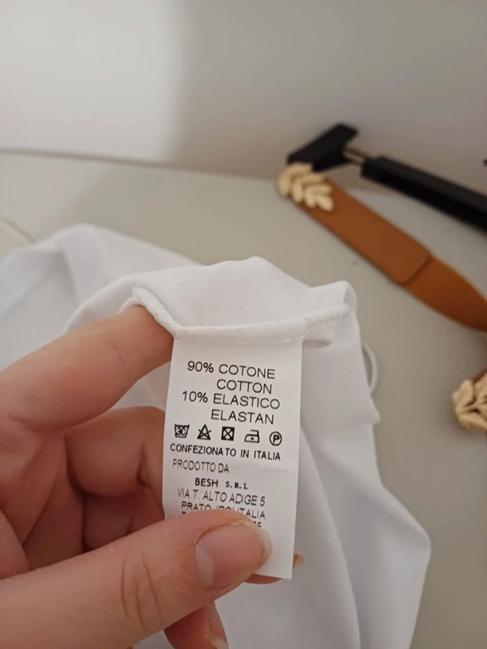 T-Shirt blanc neuf avec motifs Made with Love taille S/M 36/38 - photo numéro 8