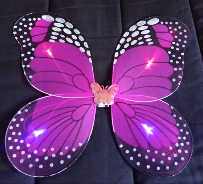 Déguisement papillon rose fushia LED - photo numéro 4