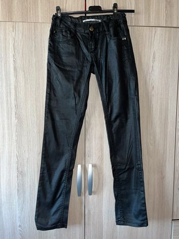 Jean simili cuir fille