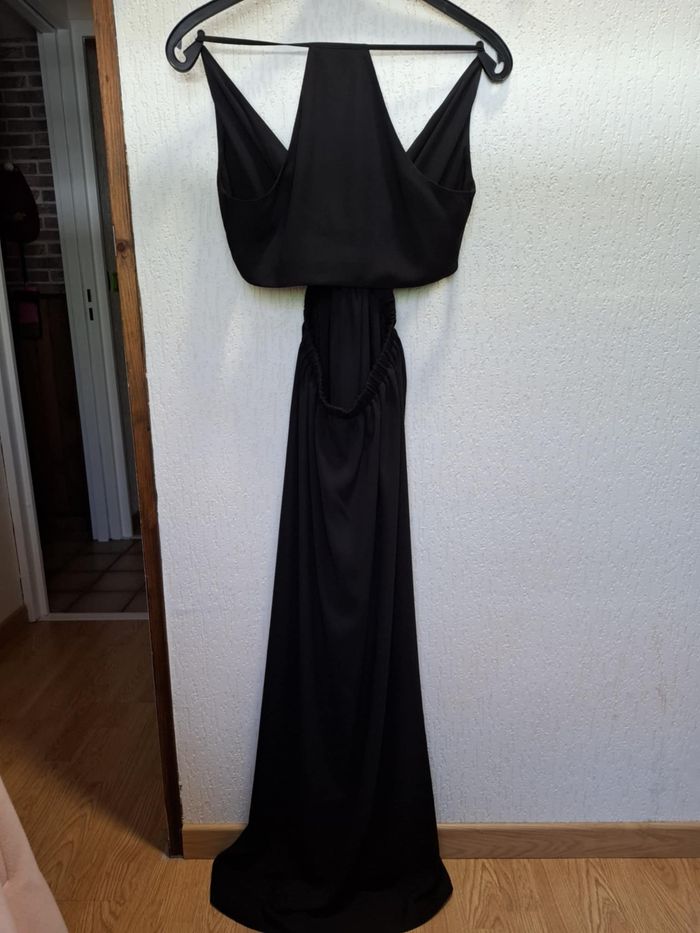 Superbe robe longue été/soirée Etam 36 noire doublée excellent état - photo numéro 2