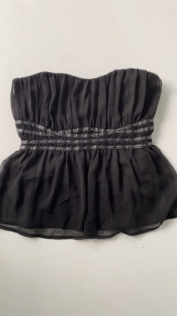 Bustier/top péplum taille S neuf