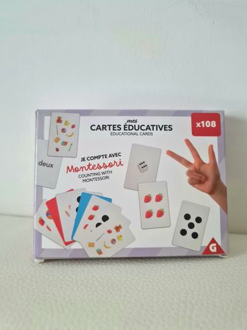 Coffret Montessori – 108 cartes éducatives pour apprendre à compter NEUF
