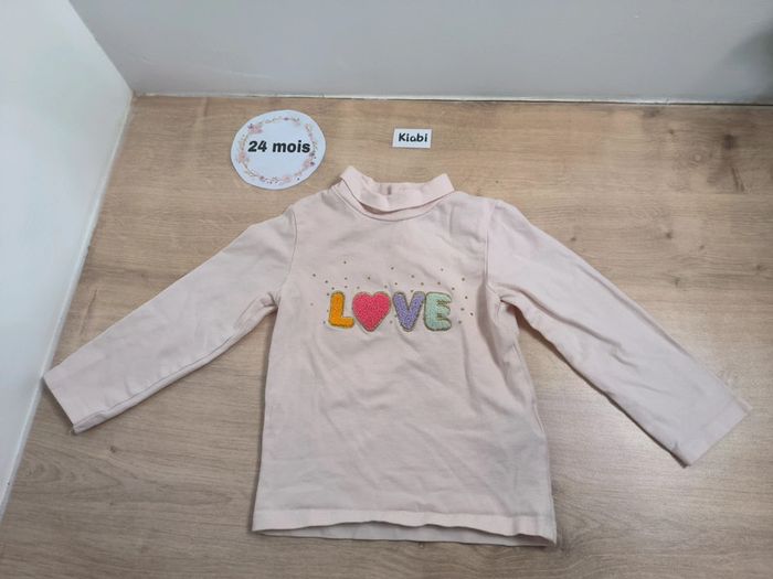 Lot 2 t-shirts col roulé manches longues 24 mois - photo numéro 4