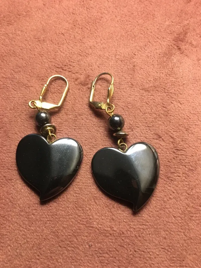 Boucles d’oreilles en hématite