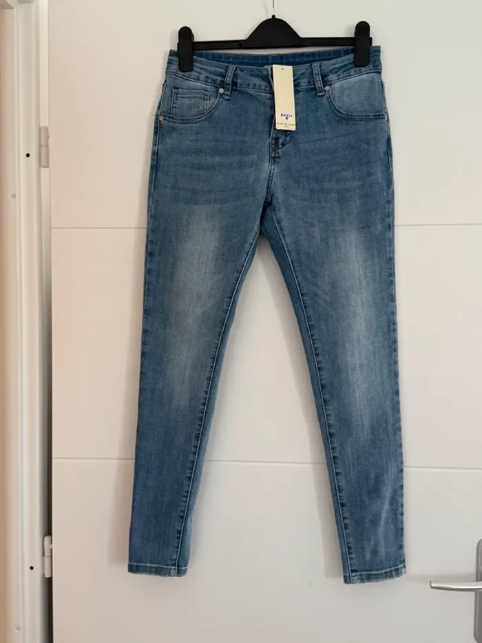 Jean skinny M slim pantalon neuf Pants pantalones pantaloni Hosen Broek Calças denim femme - photo numéro 4