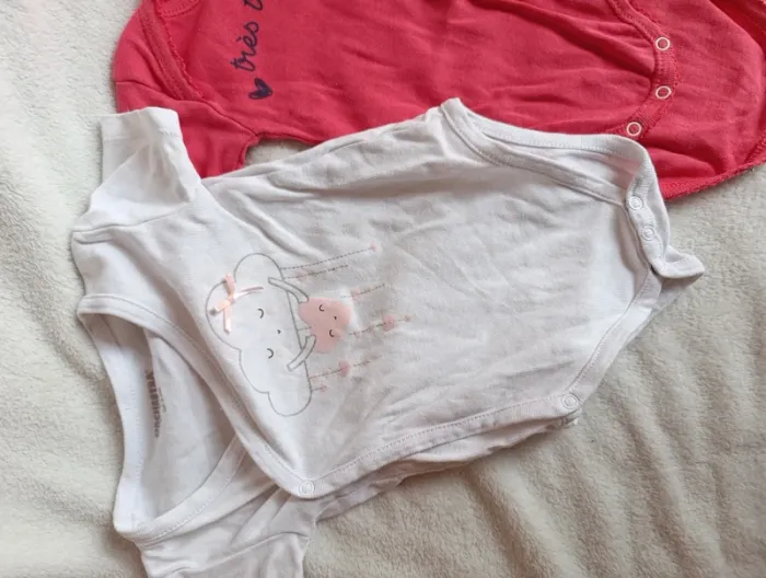 Lot de 3 bodies 6 mois fille - photo numéro 2