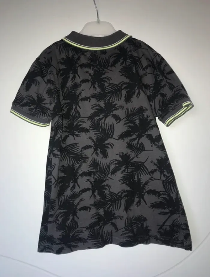 t-shirt garçon 8 ans col polo motifs palmiers gémo - photo numéro 5