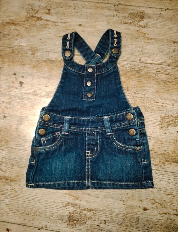 Jolie robe salopette été en jeans fille 3 mois