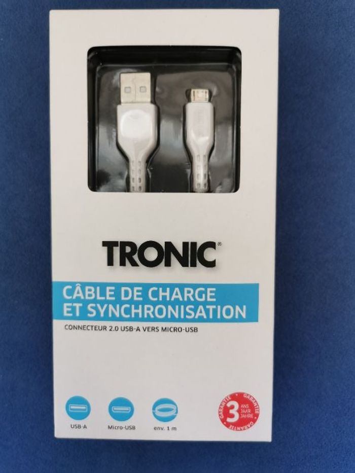 Cable de charge et synchronisation USB A - micro USB neuf