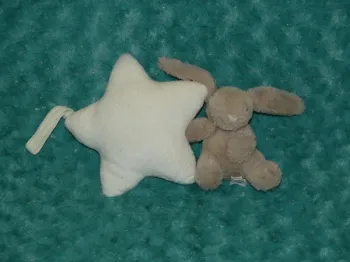 Doudou lapin étoile beige blanc Jellycat 🐰tbe