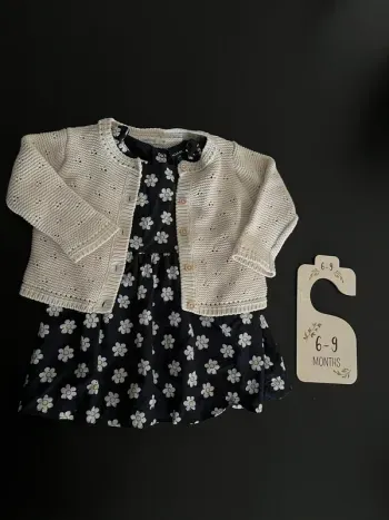 Ensemble robe et gilet 6 mois
