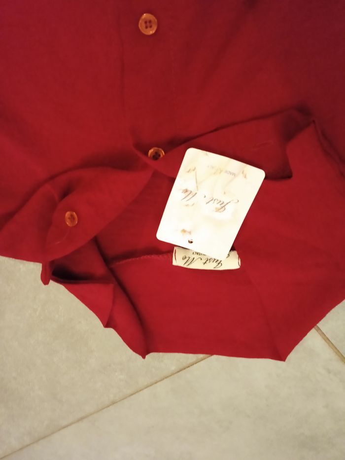 robe chemise rouge neuve étiquette achat just me - photo numéro 3