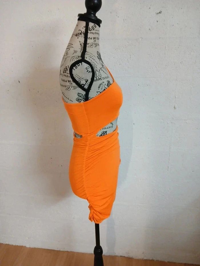 🧡 Robe orange asymétrique – SHEIN – Taille XS – Très bon état - photo numéro 4