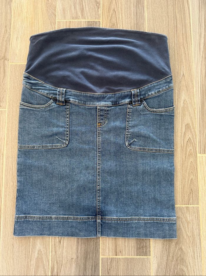Jolie jupe en jeans de grossesse T38-M femme enceinte - photo numéro 4