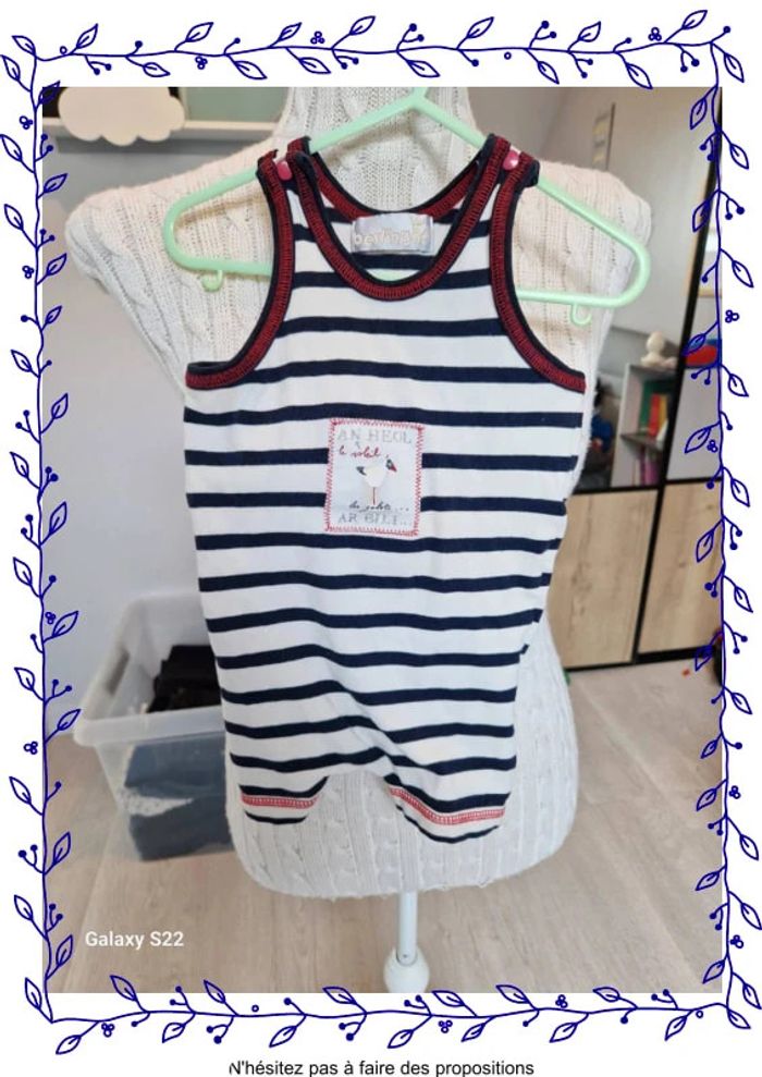 🌈 Barboteuse garçon "Berlingot" Taille 2 ans 🌈