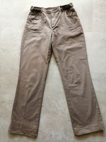 Pantalon en toile taupe Taille 40 Rafpoc