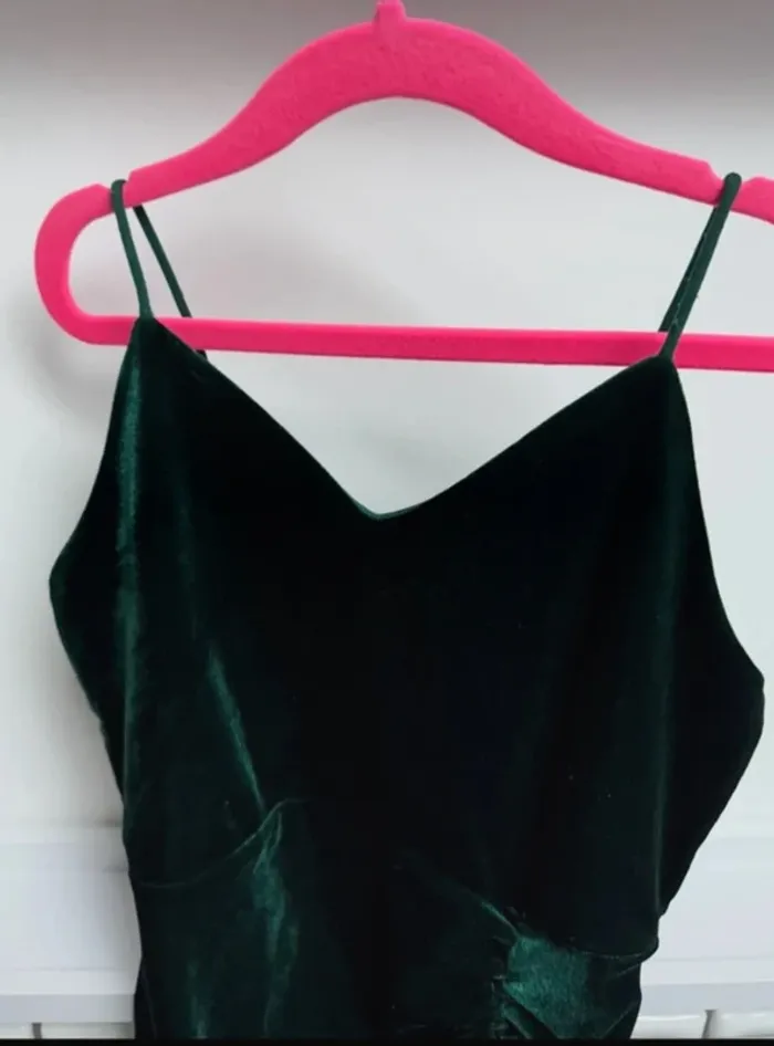 Robe en velours vert sapin SHEIN 8 ans - photo numéro 6