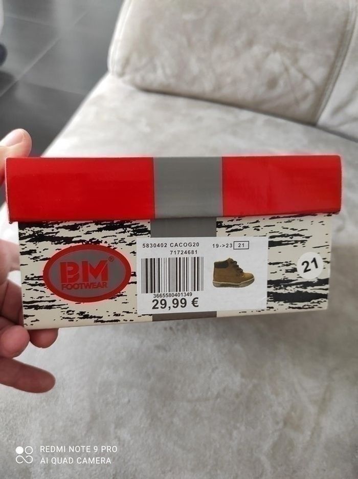 🥾Chaussures montantes BM Footwear taille 21 - photo numéro 3