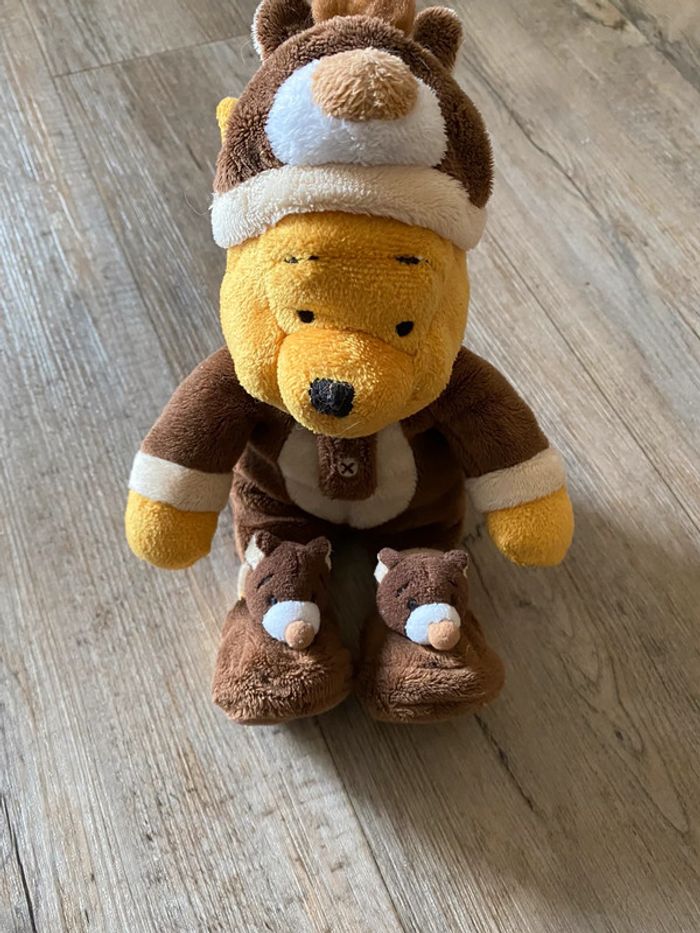 Doudou peluche Winnie deguise en ours marron Disney - photo numéro 2