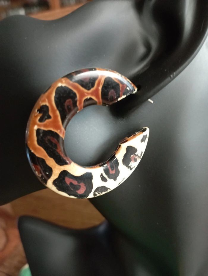 Boucles d'oreilles léopard - photo numéro 2