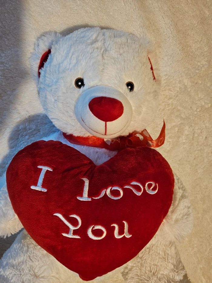 Ours en peluche blanc - photo numéro 5