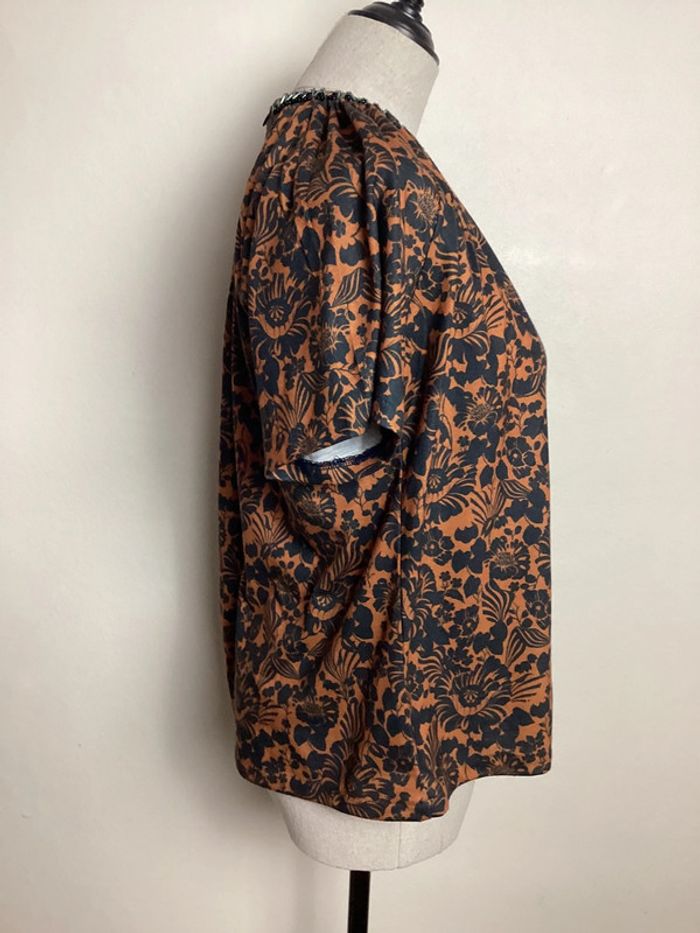 Blouse marine et orange Bimba y Lola 36 - photo numéro 3