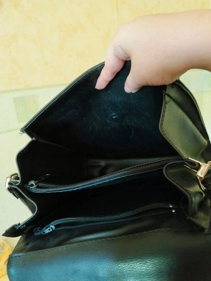 Sac noir bandoulière carré vintage y2k vintage - photo numéro 11