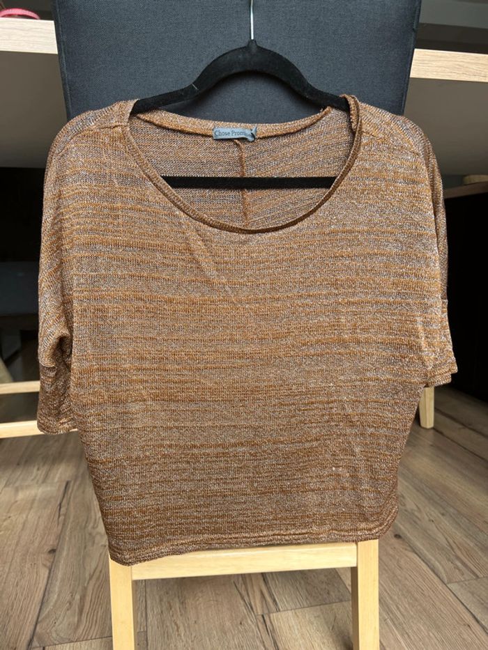 T shirt / pull léger marron