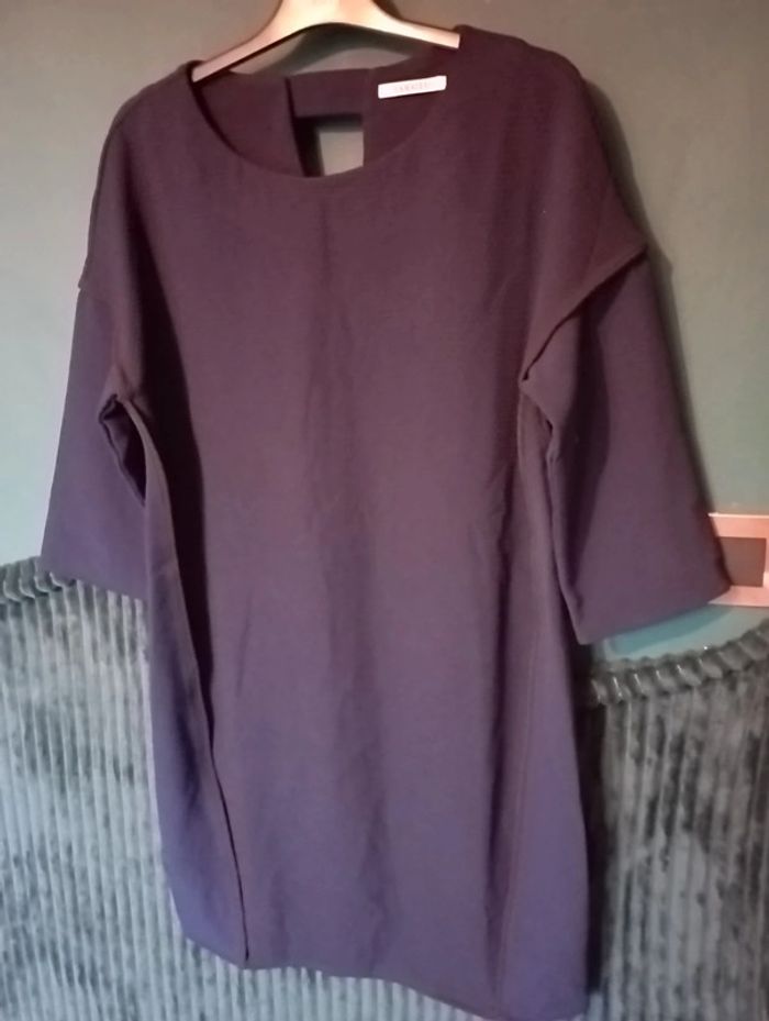 Robe midi maille fine marine - photo numéro 3