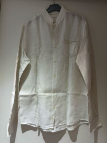 Chemise homme blanche col Mao Celio