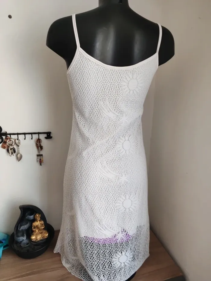 Robe blanche maille taille 36 - photo numéro 4