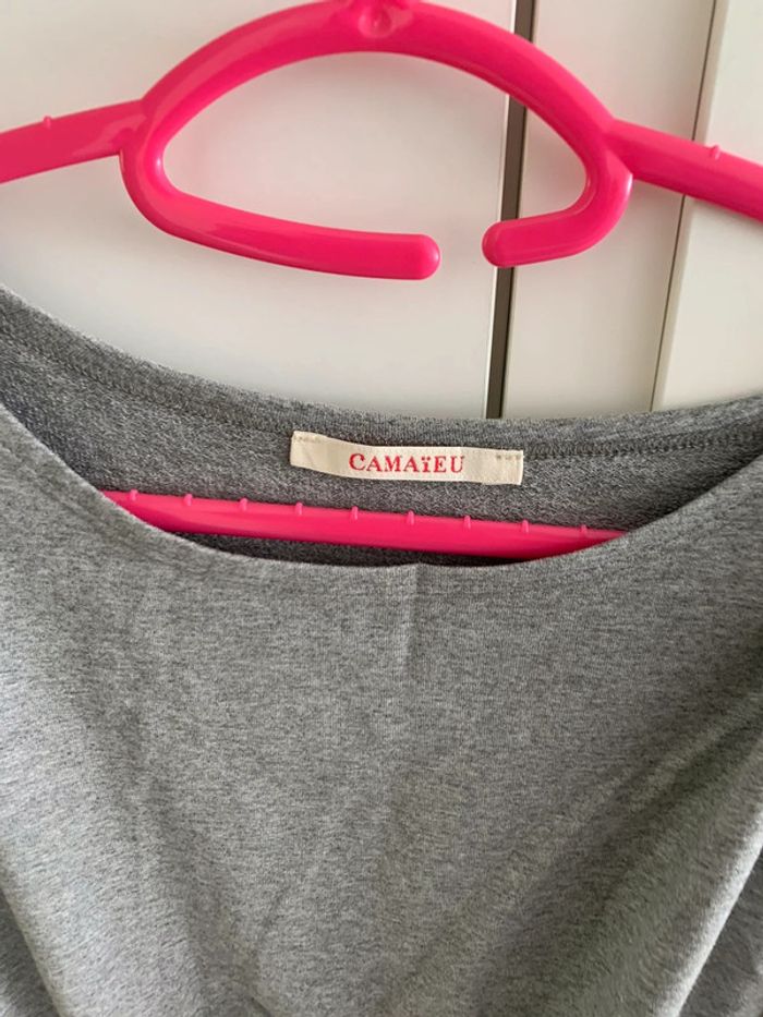 Robe courte grise Camaïeu - photo numéro 2