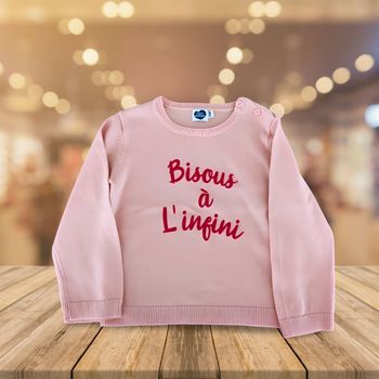 Adorable Pull Fille "Bisous à L'infini"