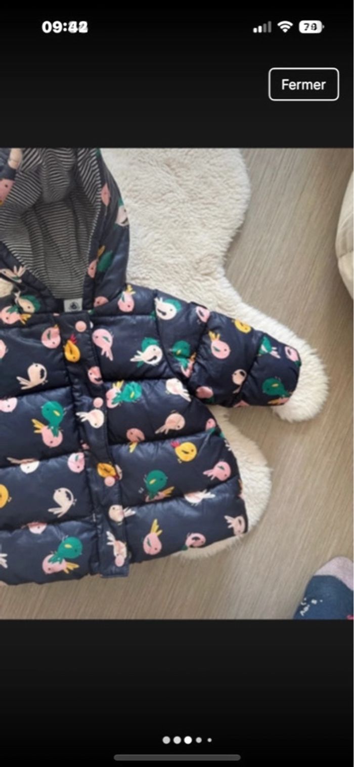 Doudoune comme neuf petit bateau 6 mois - photo numéro 4