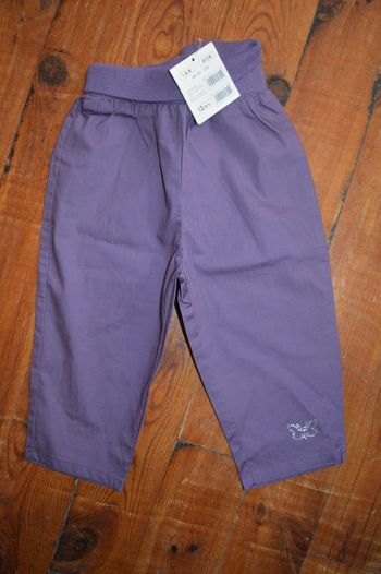 Pantalon fin violet neuf avec étiquette Grain de blé
