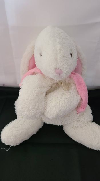 Doudou Lapin Bonbon Blanc et Rose Doudou et Compagnie