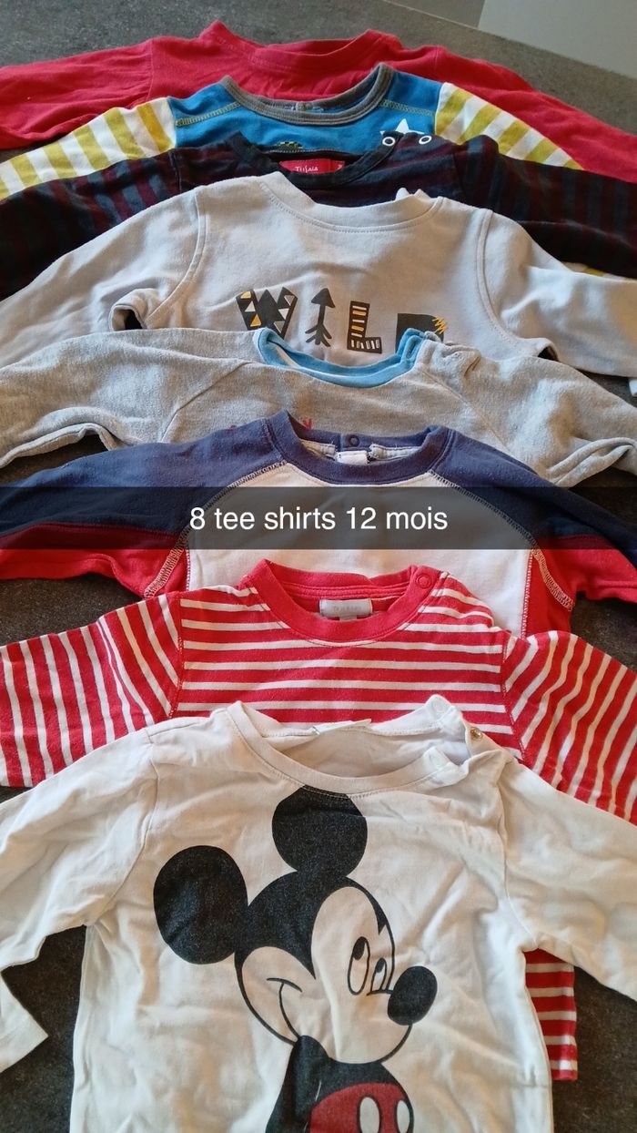 Tee shirts 12 mois
