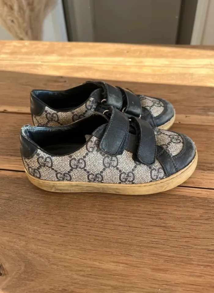 Baskets à scratch en cuir Gucci - photo numéro 3