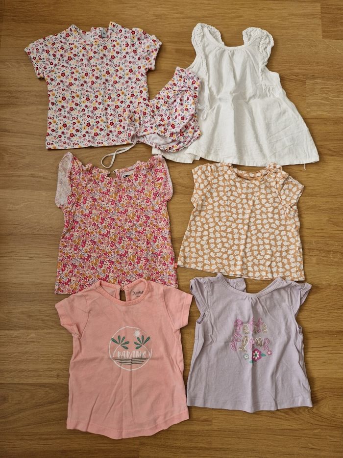 Lot 6 t-shirts 6 mois