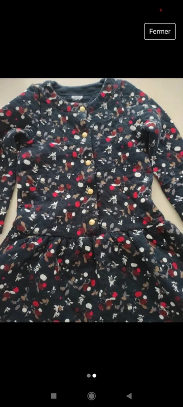 Très belle robe chaude d hiver molletonné petit bateau taille 24 mois en parfait état - photo numéro 2