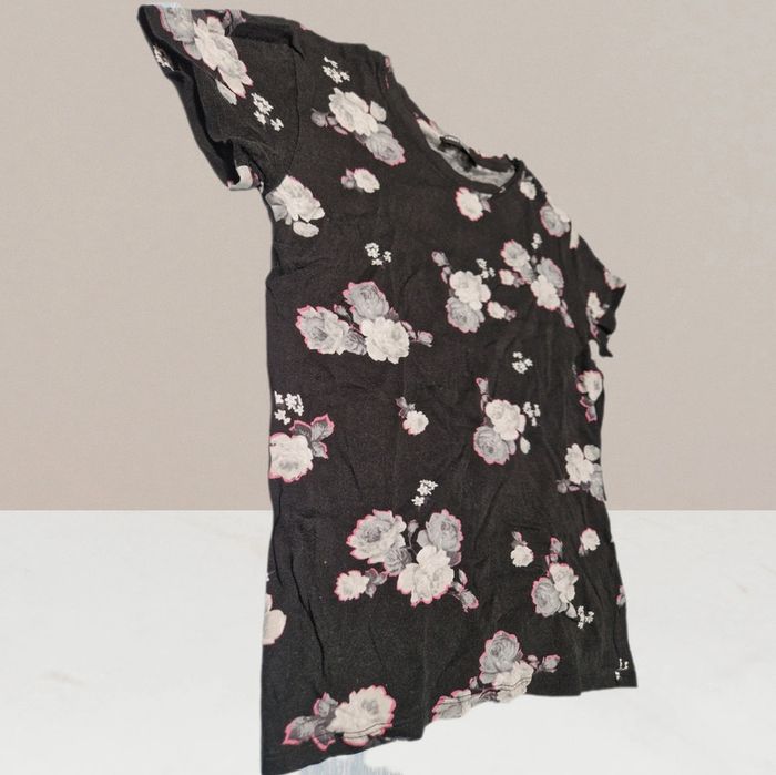 Superbe t-shirt noir a motifs fleurs Tally Weijl taille S - photo numéro 2