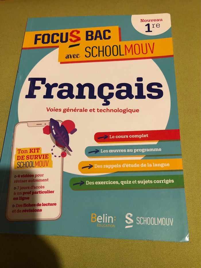 Focus bac avec schoolmouv français 1er