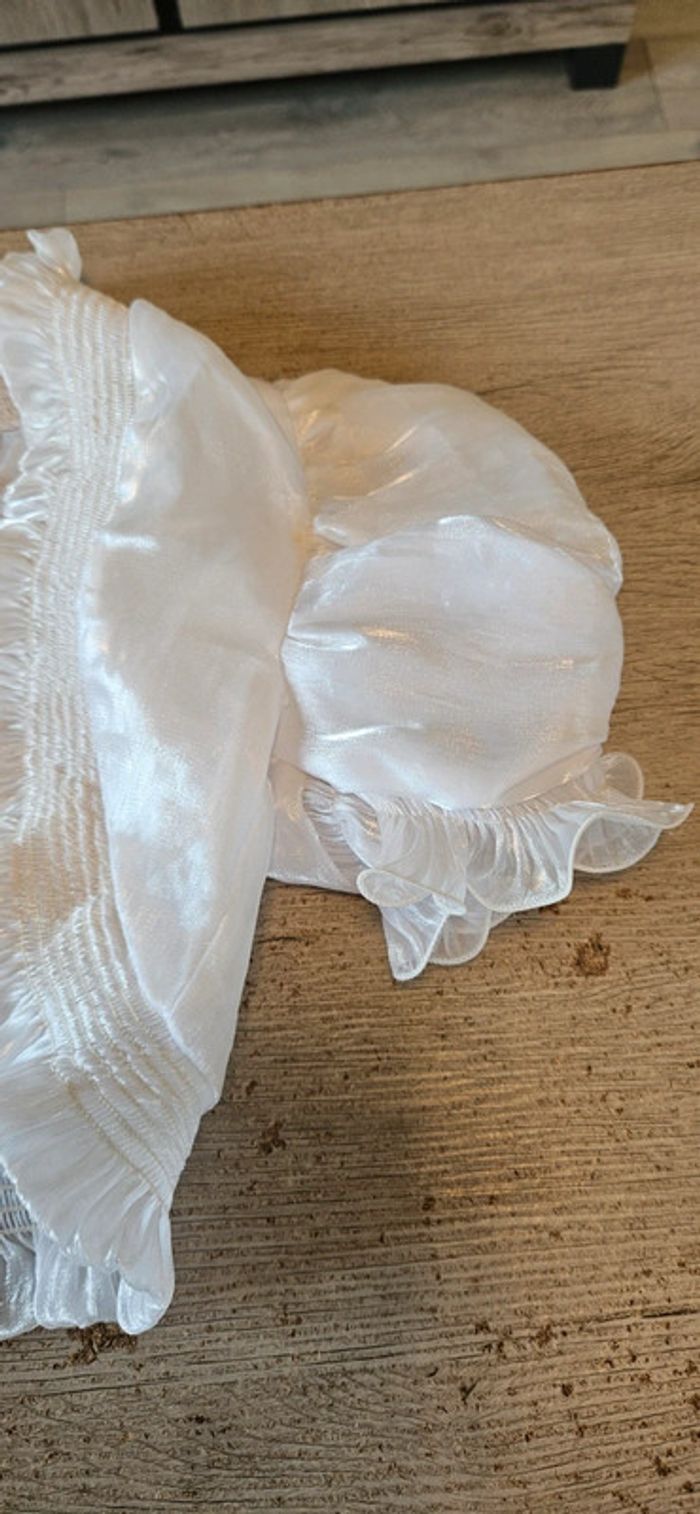 Boléro de fête à manches courtes, blanc brillant, 10 ans, nickel - photo numéro 4