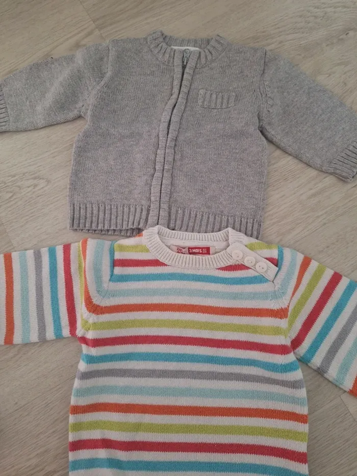 Lot de 12 vêtements automne hiver garçon 3 mois - photo numéro 2