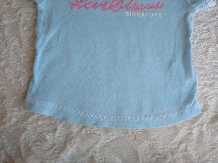 Lot de 2 tee shirt chemise manches courtes Fille 12 mois Levi Strauss signature 100% coton - photo numéro 14