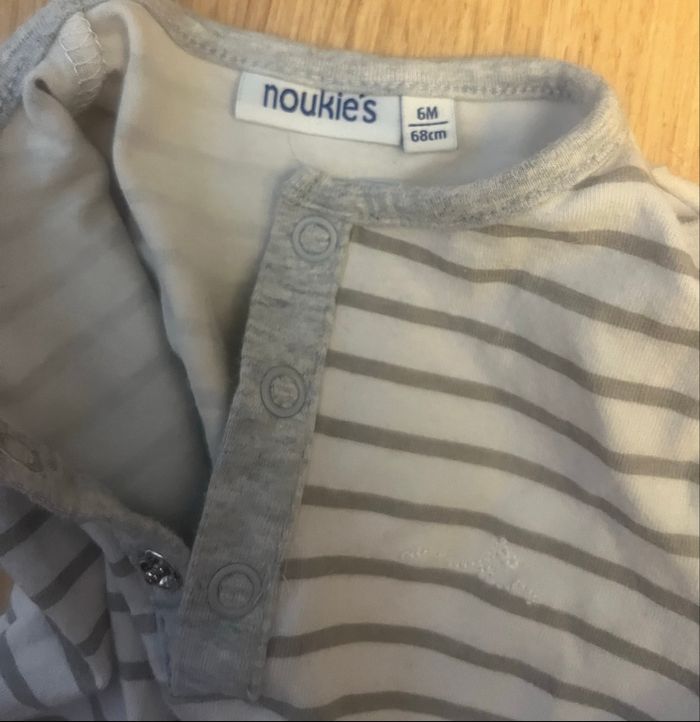Barboteuse noukies à rayures 6 mois - photo numéro 2