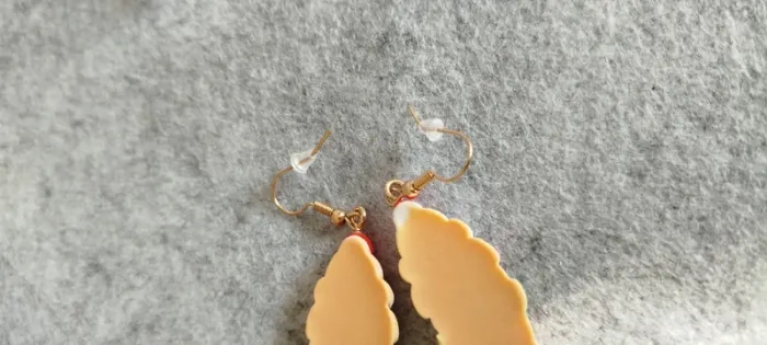 🍄 Boucles d’oreilles ▪ glace trois boules colorées - photo numéro 3
