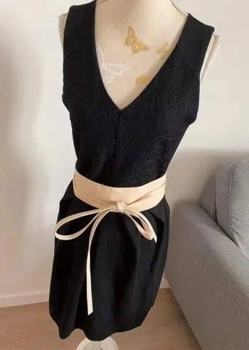 Robe noire chic habille été noir motif