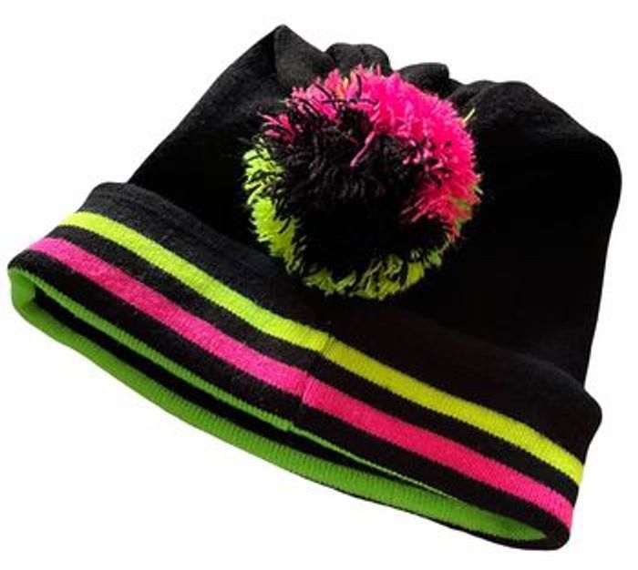 Joli bonnet de ski noir et coloré « Super Pompon » - photo numéro 2