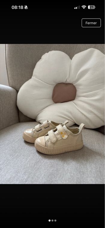 Chaussures dorées mi saison, enfant, fille